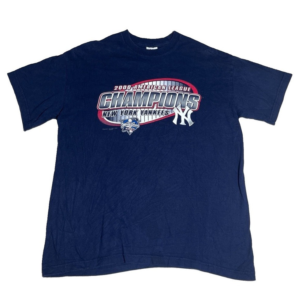 New York Yankees Men's L Majestic Baseball American League Champions T-shirt VTG
